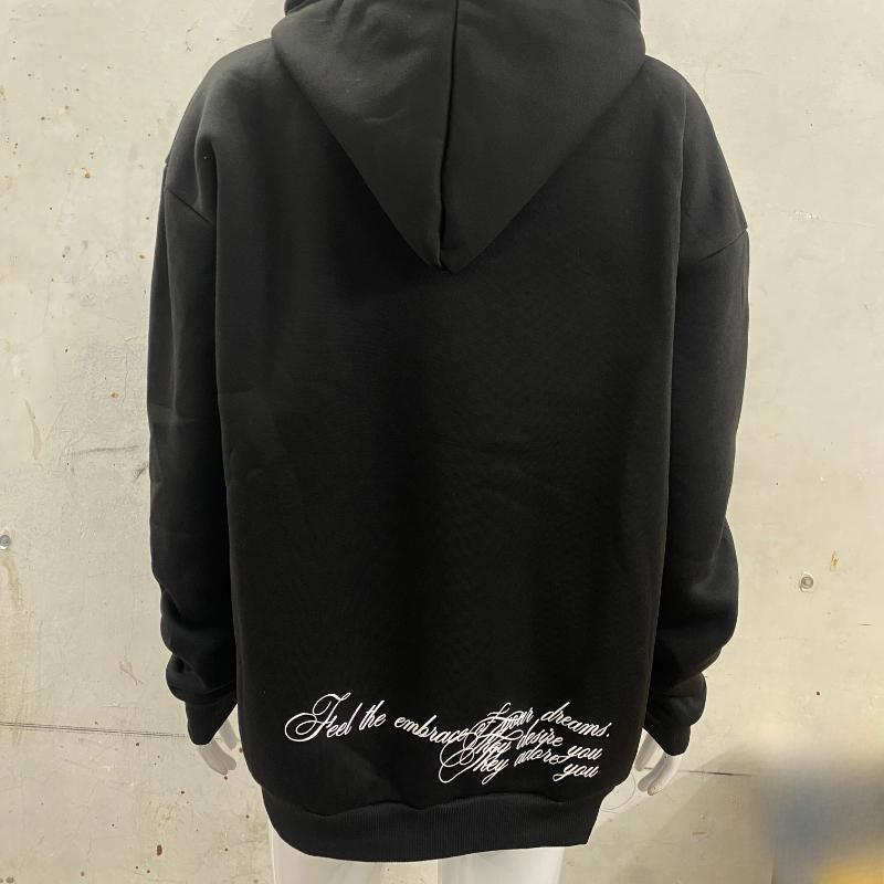 Europäischer und amerikanischer Y2K Street Trend Langärmiger dunkler Retro Punk Buchstaben bedruckter Pullover Hoodie