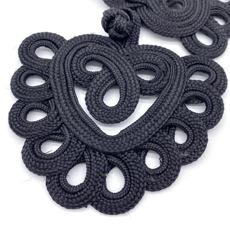 Handmade Peacock Tail Chinese Frog Button-Matching Pair Closures for Qipao, Coat Evening Dress, Vintage Garment Accessory