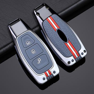 Zinklegierung Autoschlüsselhülle Abdeckung Schutzhülle Schlüsselanhänger für Ford Mondeo Focus Fiesta Kuga C-Max S-Max MK3 Autozubehör