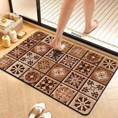 Amerikanische Retro Diatomeenerde Wasserabsorbierende Badezimmermatte