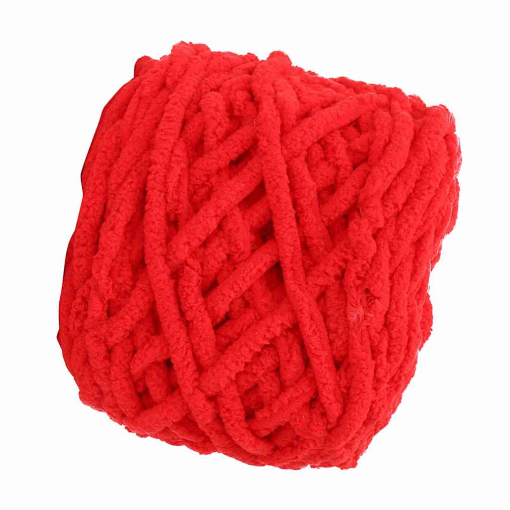 Single Thick Ice Strip Yarn Needle Knitting Woven Blanket Slipper Line(Milk White)