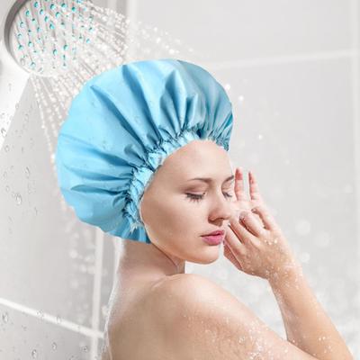 Haartrockenhaube für Damen, hochelastisches Band, doppellagig, leicht, wiederverwendbar, hervorragende Wasseraufnahme, wasserdichte Duschhaube