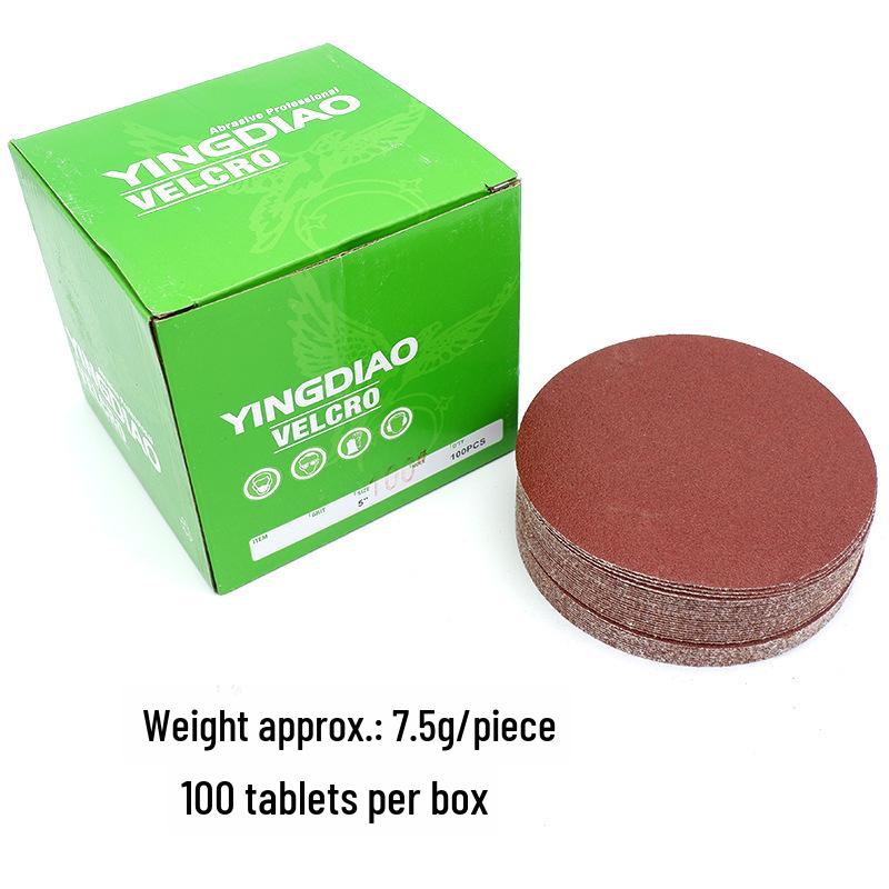 5-Inch 125MM Flocking Self-Adhesive Sandpaper Discs with Velvet Backing