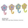4PCS Wall Hook, Self-adhesive Flower Hook, Strong Load Bearing Drill-Free Installation, Decorative Hook for Bags Keys Towels