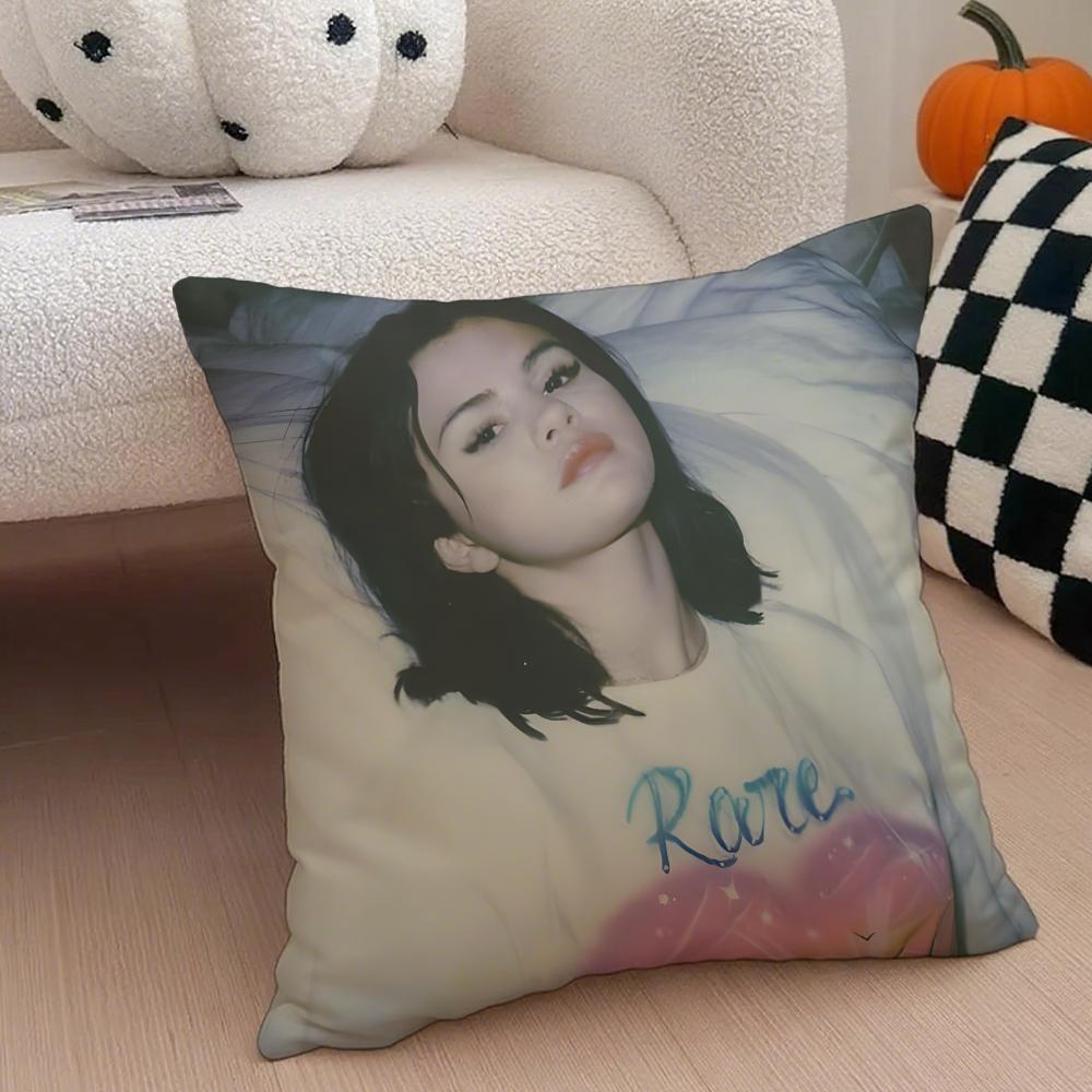 S-Selena Gomez Kissenbezug Leinen Kissenhülle Weich Atmungsaktiv Schutz Couch Zimmer Dekoration