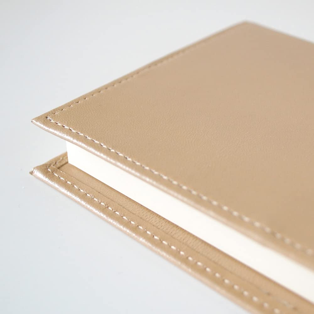 Handmade Leather Book Paperback Edition from a Japanese Bag Maker Cover, (beige)