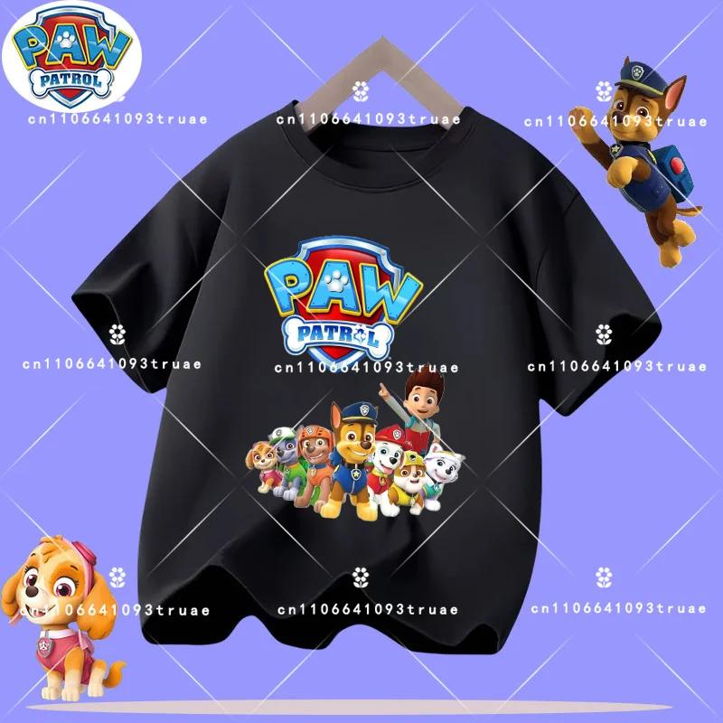 New Paw Patrol Children's Short Sleeve, Boys' Sports Shirt, Girls' Casual Top, Summer Cartoon Print