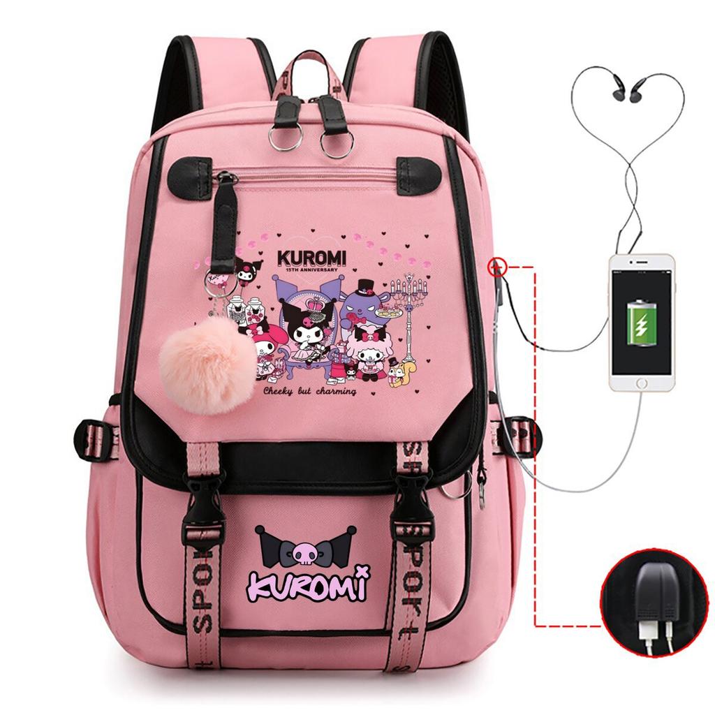 Universal Schoolbag Animation Cartoon Popularity Peripheral Printing Student Casual Backpack Multi-Function With Usb