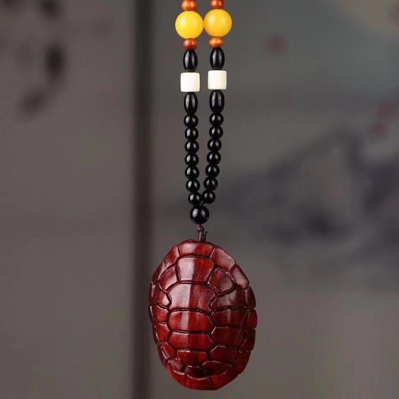 Rosenholz Pixiu Reichtumsanhänger - Nashornhorn-Design