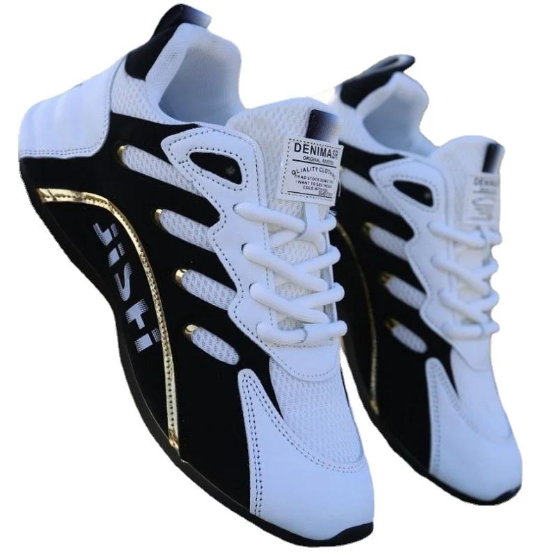 Pánské boty na volný čas, pánské podzimní módní síťované prodyšné lehké boty na volný čas, nové pohodlné měkké podpatky, šněrovací tenisky