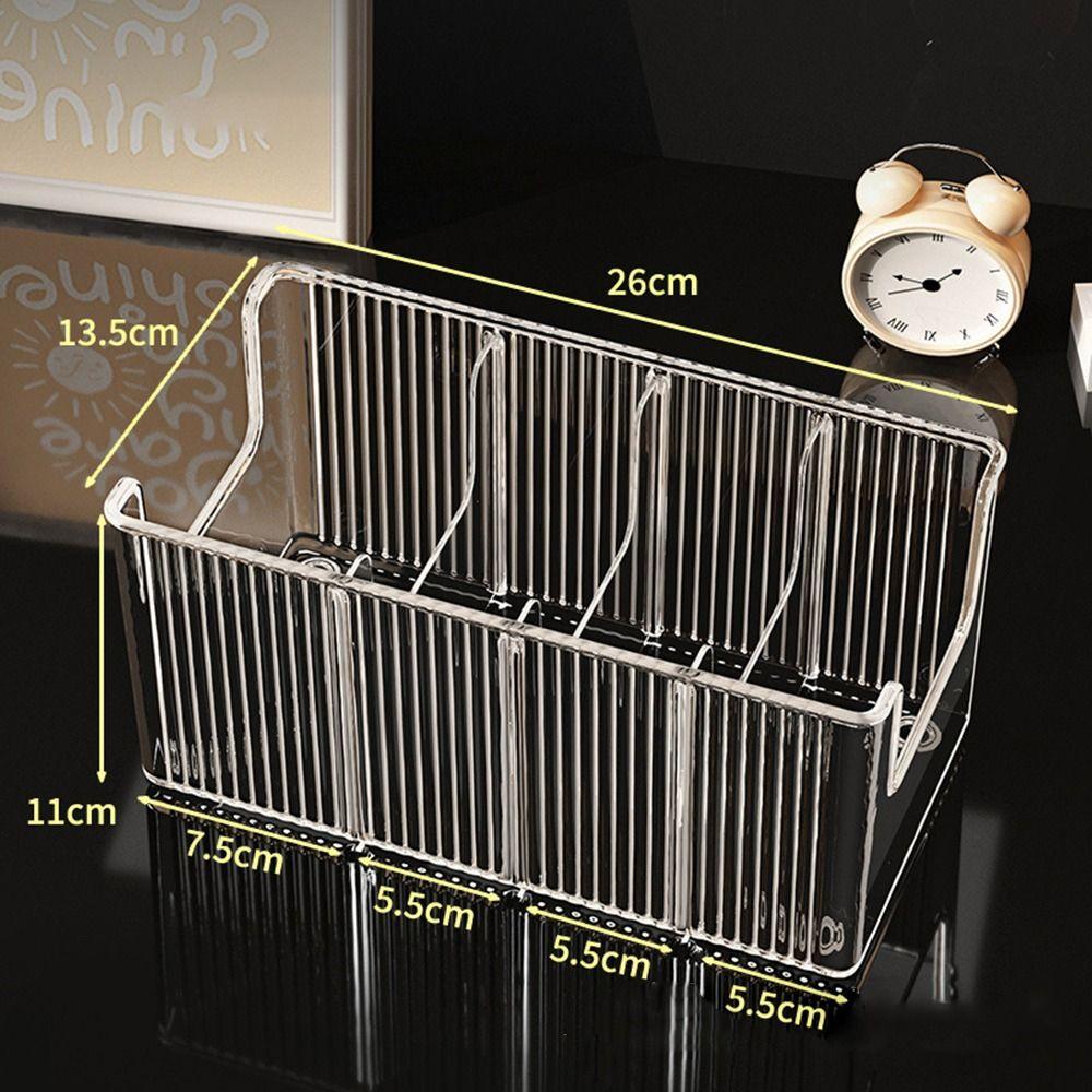 Acrylic Belt Storage Box with Removable Mesh Partition Display Box Waist Tie Scarf Organizer