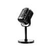 Simulation Props Mic Classic Retro Dynamic Vocal Microphone Vintage Style Mic Universal Stand