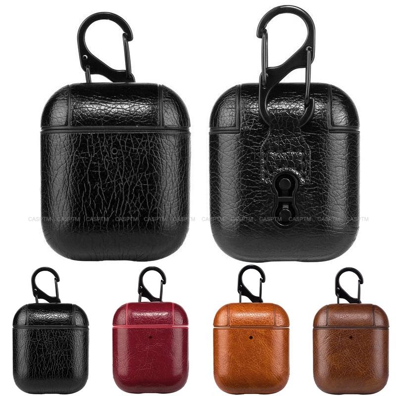 PU Leather Earphone Case For Apple Airpods 1 2 Business Man Headphone Case For Apple AirPods 3 Pro Protective Case With