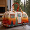 3D Independent Station Bus Series Women's Travel Yoga Handbag with Fashion Print