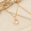 Necklace Women's Round Ring Dazzling Shell New Style Necklace Fan-shaped Fashionably Simple Elegant Accessory