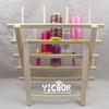 Solid Wood Folding Sewing Thread Rack - Large Spool Holder, Wall-Mounted or Desktop, Available in 4 Styles