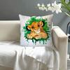 1PC Cartoon Simba lion king Pillow Case Sofa Decorative Home Double-sided Printing Short Plush Cute Cushion Cover
