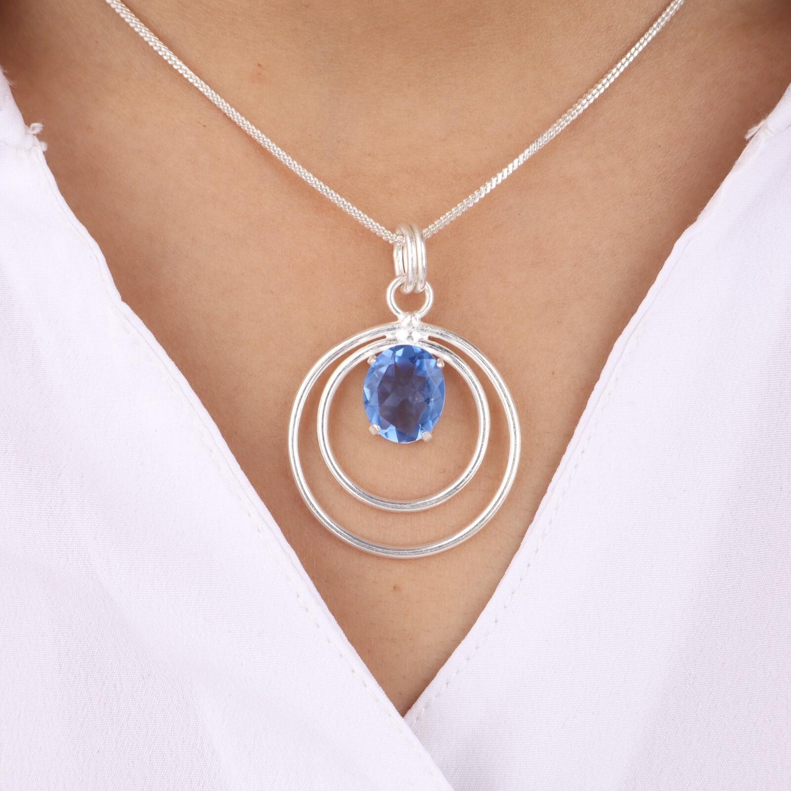 

Танзанит Драгоценный Камень 925 Стерлинговое Серебро Ювелирные Изделия Ручной Работы Женский Кулон 1,65 PP-61-13