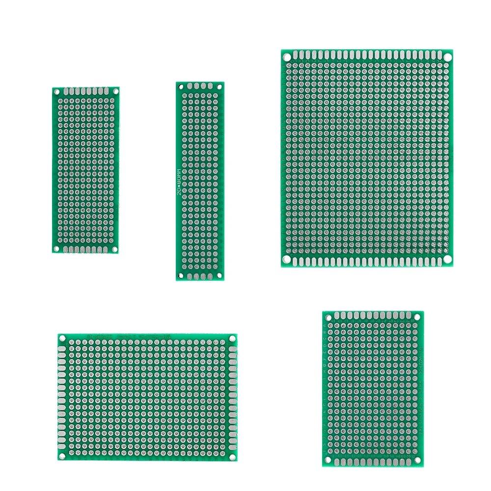 34Pcs/Lot Double Sided PCB Board Diy Set  2*8cm 3*7cm 4*6cm 5*7cm 7*9cm Prototype Kit FR4 Printed Universal Circuit Perfboard