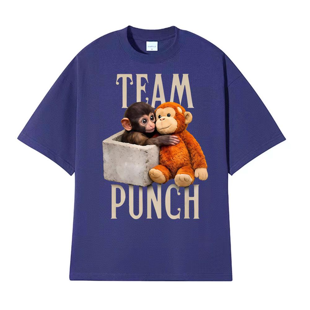 Baby Punch Monkey Lonely Punch Print T Shirts Men Women Clothing Fashion Cotton TShirt High Quality Oversized Tshirt Streetwear