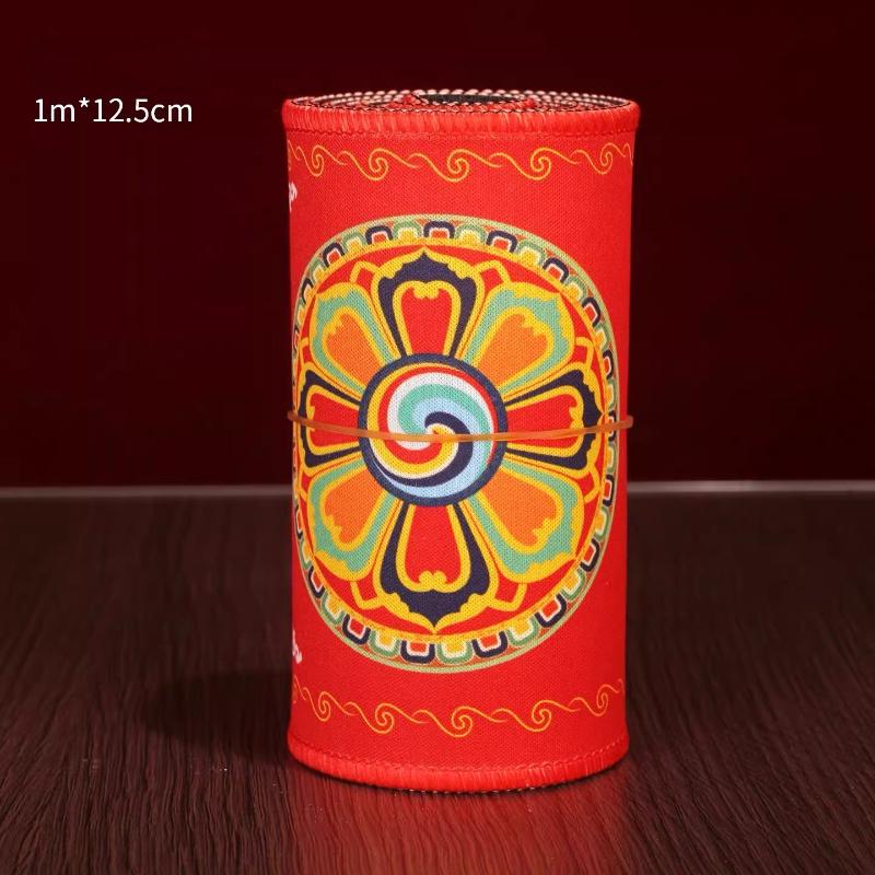 

Bell Pestle Pad Magic Tool Cushion Supply Pad Three-color Treasure Wheel Pattern Anti-skid Cushion Printing Auspicious Ornament