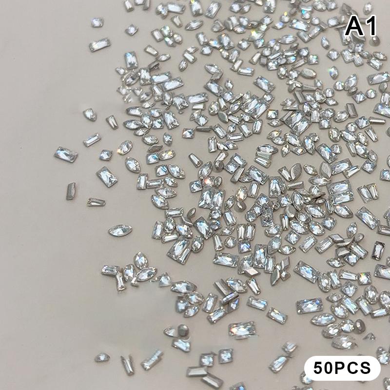 12 Gitter Gemischte Mini Zirkon Nagel Diamanten Pferdeaugen Diamanten Weiß Champagner Nagel Strass Glänzend Bunte Nagel Juwelen Nagel Charms
