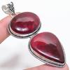 Red Labradorite Gemstone 925 Sterling Silver Jewelry Pendant 3.23"