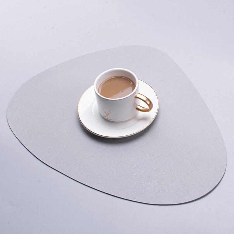 2/6Pcs PU Leather Table Mat Placemats for Table Waterproof Non-Slip Table Napkin for Dishes Tableware Kitchen Accessories