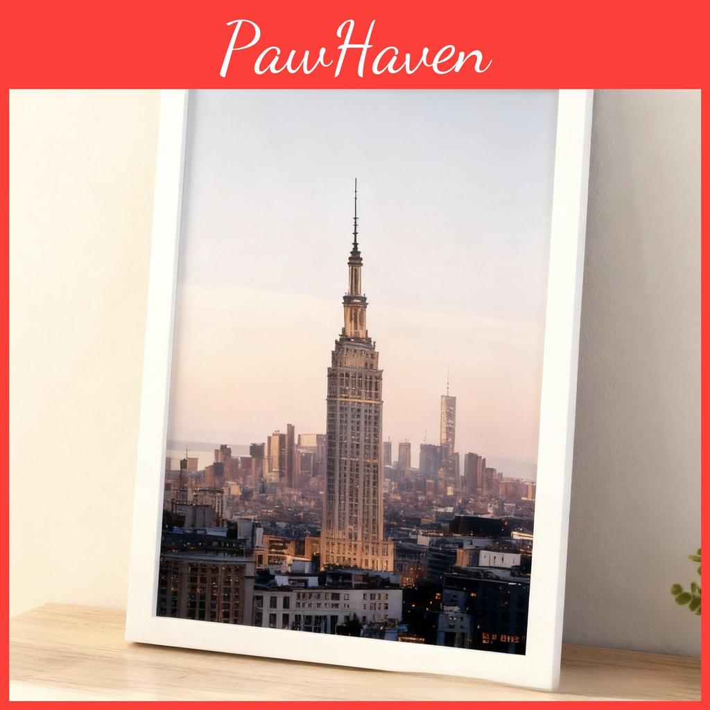 Stor Träbildram Med Elegant Finish För Vardagsrumsväggkonst