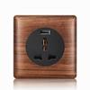 Nordic Toggle Industrial Style Solid Wood 86 Type Single/Double Gang Switch Socket