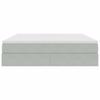 Storage Bed with Mattress Light Grey 160 x 200 cm Velvet