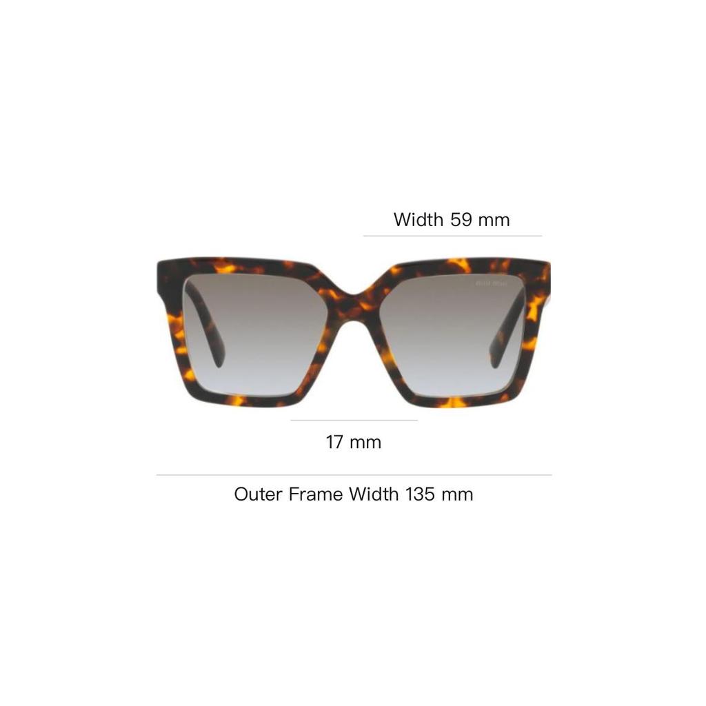 MIU MIU Logo Acetate Butterfly Sunglasses Women Sunglasses Tortoise SMU03YSVAU0A7