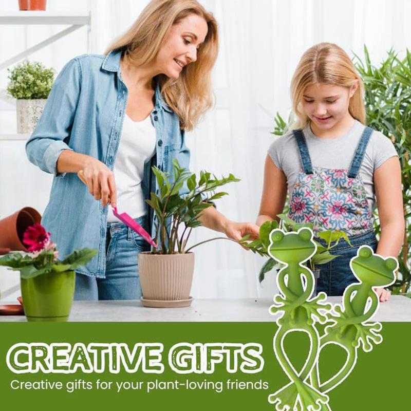 Green Frog Plant Clip Cute Plant Stand Gardening Gadgets Fixator for Flowers Vines Stem Holder Garden Accessories Plant Rack ZYF
