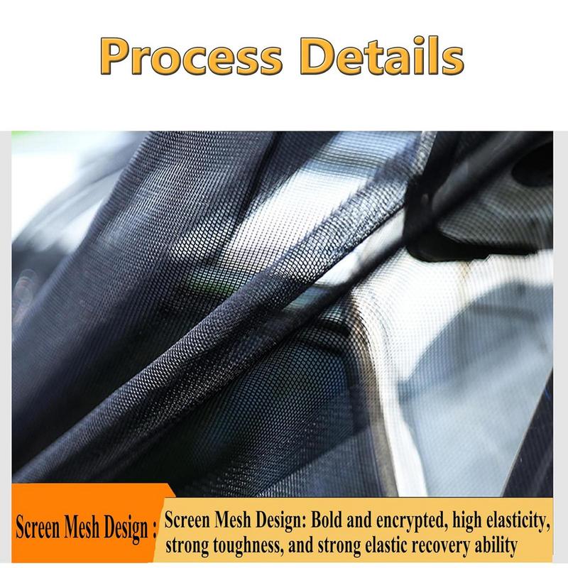 Tailgate Tent Breathable SUV Camping Anti-UV Cooler Net Breathable Magnetic Mesh Net Screens With Two-Way Zipper Travel UV Sun