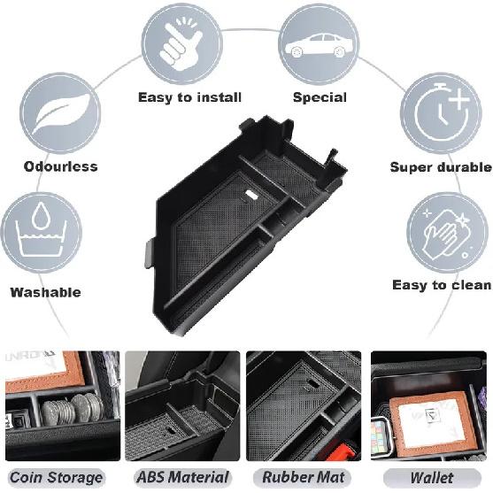 Center Console Tray for Volkswagen VW Jetta -2024 Armrest Box Storage ABS Accessories Car Storage Center Console Organizer