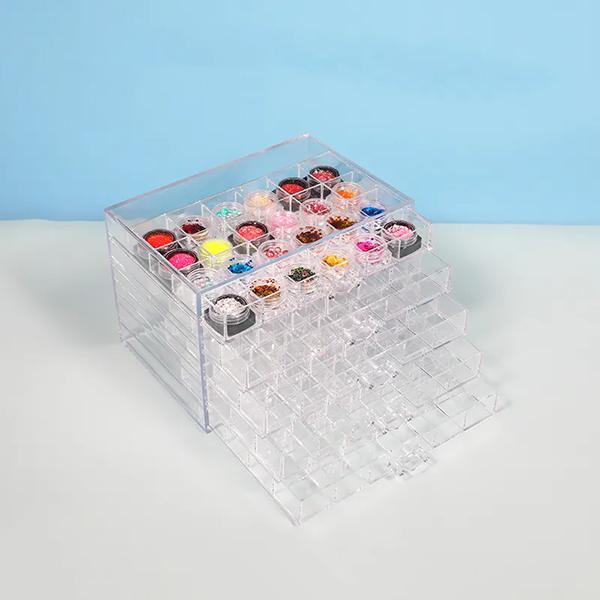 WTEMPO Desktop Earrings Necklace Multi-layer Storage Box Drawer-type Nail Drill Jewelry Finishing Box Nail Polish Glue Transparent Storage Box 1pc белый 2140₽