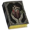 Gothic Leather Journal Anatomical Heart with Lock: Witchy Floral Notebook
