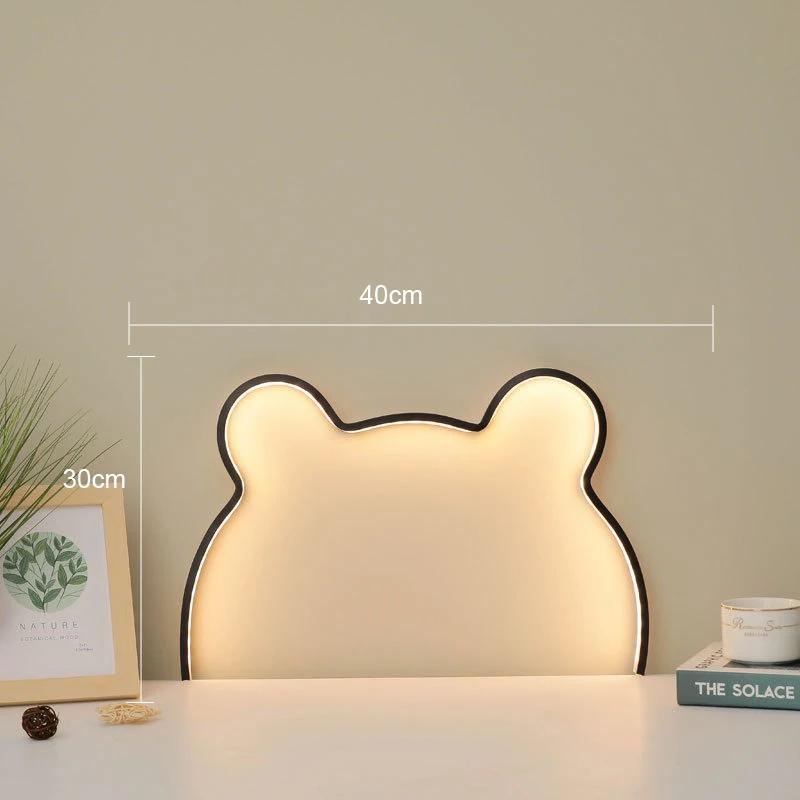 

LED Bear Ears Wall lamp Cool Night Light USB Port Perfect Wall Lamp for Home Bedside SofaTable Livingroom Cafe Wall Decor Lamp 3 Light colors