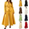 Women's Wide Leg Pants Two Piece Set for Business Commuting and Wear
