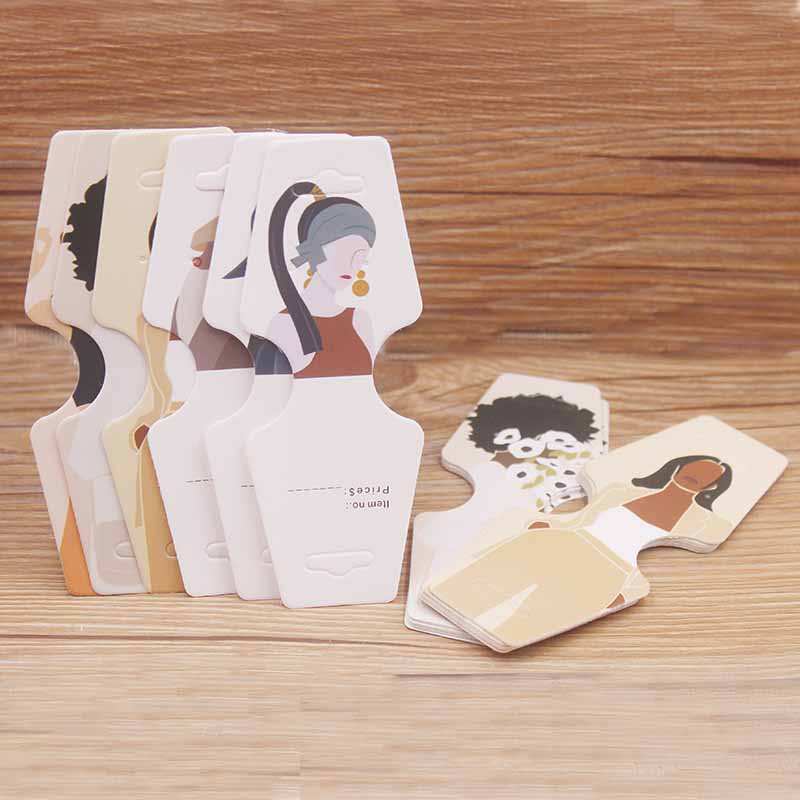 New Arrived 50pcs 4.5x12.0cm Colorful Paper Cards Printing Jewelry Necklace Bracelet Hang Tag Jewelry Display Cards Label Tag