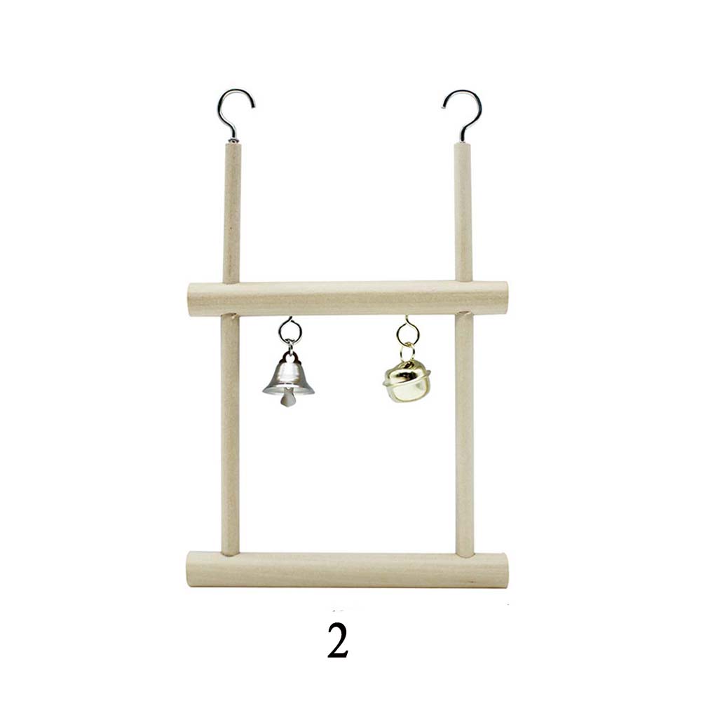 

Natural Wooden Swing For Bird Cage Bird Supplies Bird Stand Hammock Parrots Swing Toy Birds Perch 2