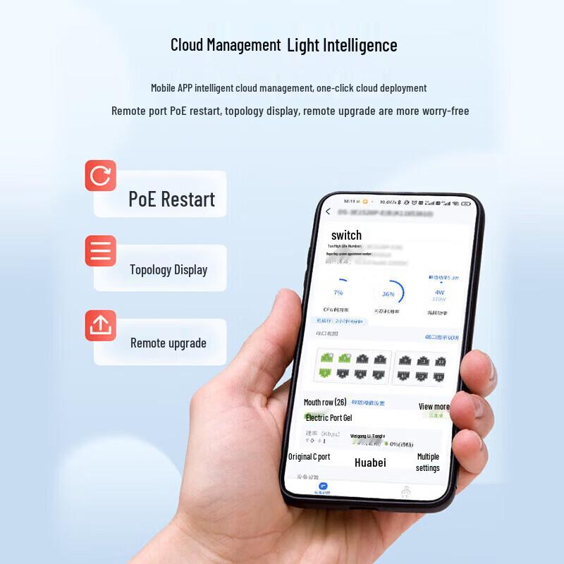Hikvision 5-Port Gigabit Managed Cloud Switch CN plug (adapter included)