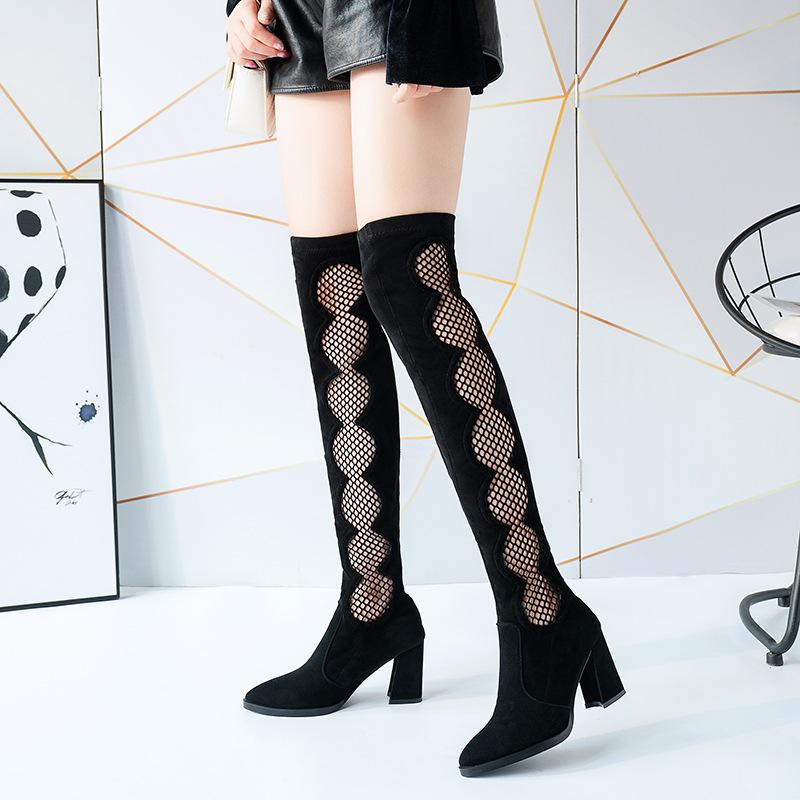 Botas largas puntiagudas de tacón alto hasta la rodilla para mujer Slim  comprar a buen precio — entrega gratuita, reseñas reales con fotos — Joom