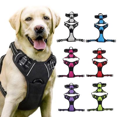 Hundegeschirr mit Griff Atmungsaktiv Verstellbar Gepolstertes Hundegeschirr Reflektierend Kein Zug Hundegeschirr