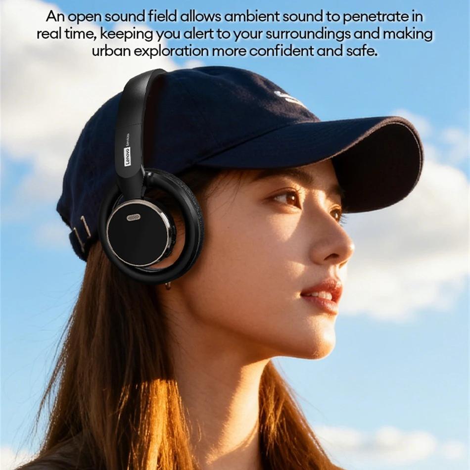 Original Lenovo LS116 Gaming Headset Wireless Bluetooth 6.0 Earphones Surround Noise Foldable Sport Over Ear Headphone With HD Mic New