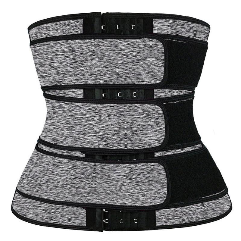 Women's Waist Trainer Corset 3 Belts Adjustable Neoprene Sauna Sweat Waist Trimmer Body  for Weight Loss Workout