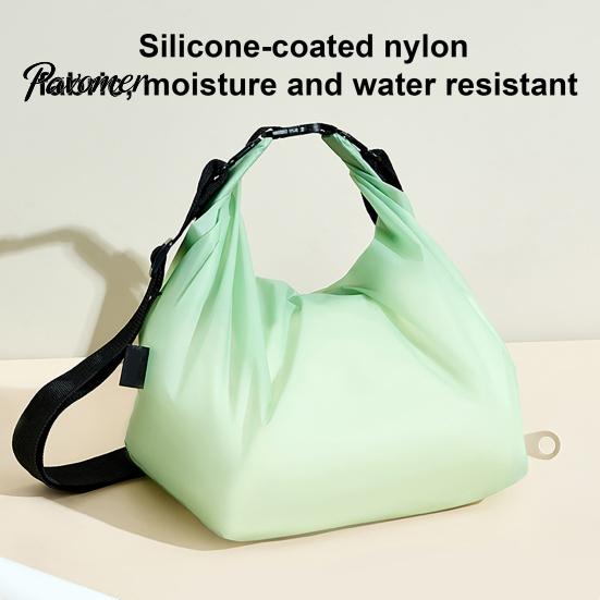 Foldable Waterproof Toiletry Pouch 2PCS Handbag, Large Opening Buckle Design, Lightweight Cosmetic Cosmetics Organizer Storage Bag, Portable