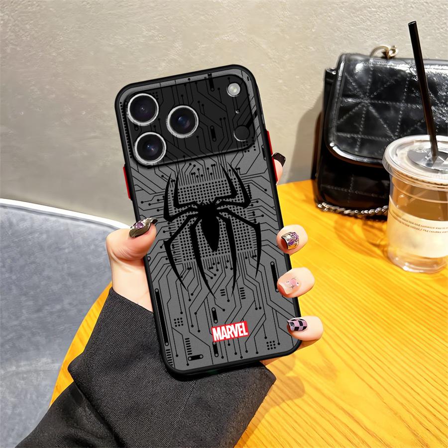 Back Phone Cover Case for iPhone 17 Pro Max 17e 12 7 8 SE 13 Mini Air XS XR 14 15 11 16 Plus Marvel Hero Logo