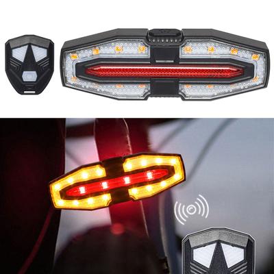 Wireless Remote Control Bike Taillight USB Rechargeable Bicycles Indicator Rear Lights Bicycles Turn Signal Light