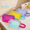 Candy Color Mesh Cosmetic Bag Large Capacity Toiletry Bag Dopamine Beach Clutch Vacation